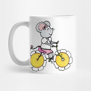 Little rat rides a bike Mug